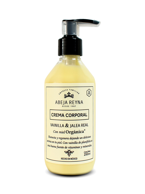 Crema corporal de vainilla y jalea real- Abeja Reyna