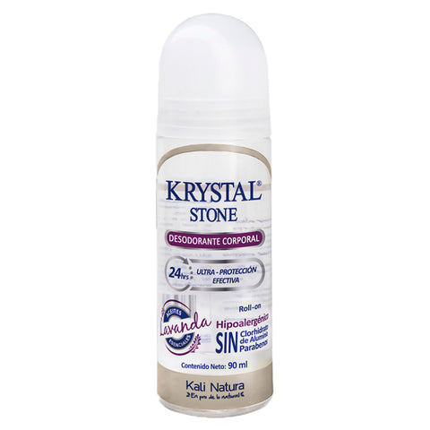 Desodorante Krystal Stone Roll-On Lavanda, Hipoalergénico, a Base de Sales Minerales - Kali Natura