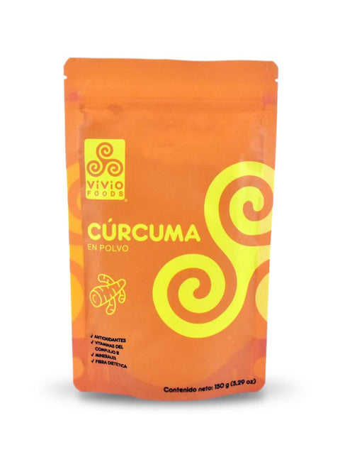 Cúrcuma en Polvo , Orgánica, 100% natural / 150 gr - Vivio Foods