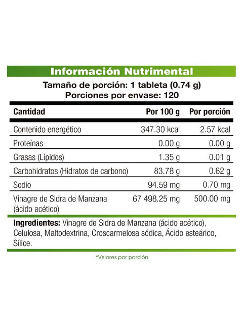 Kal Apple Cider Vinegar 120 tab