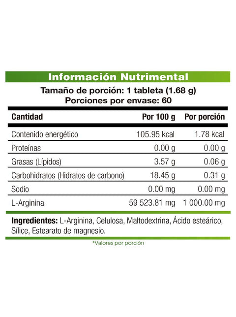 Kal L-arginine 1000 mg / 60 tab