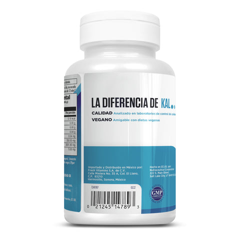 Glicinato de Magnesio KAL- Adicionado con BioPerine / 160 cápsulas