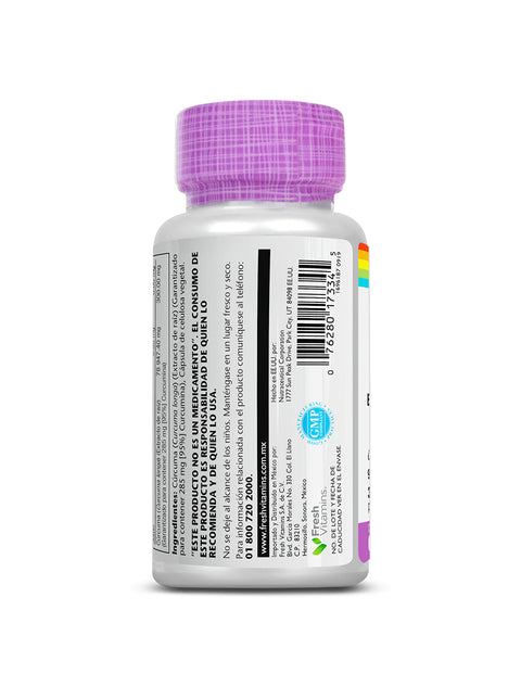 Extracto de Raíz de Cúrcuma / 60 cápsulas, Vegano, Sin OGM- Solaray