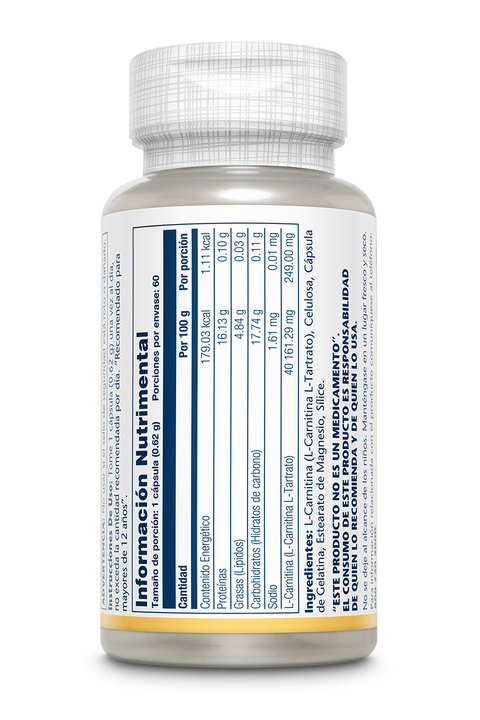 Solaray L- Carnitine 249 mg / 60 cap Natural Farma Solaray L- Carnitine 249 mg / 60 cap Natural Farma