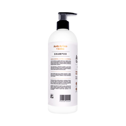 Shampoo con aceite de coco y biotina
