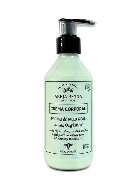 Crema corporal de pepino y jalea real - Abeja Reyna