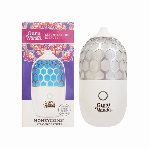 Difusor Ultrasónico Honeycomb™/ 90ml capacidad, Luces de colores, Duración de 6 hrs continuas - GuruNanda